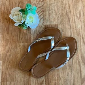 Gold strap sandals